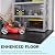 Devoko 6x10 FT Plastic Storage Shed with Floor, Large Resin Outdoor Sheds with Lockable Door and Windows, Waterproof Outside Tool Garden Shed for Patio, Lawn, Backyard, Light Gray