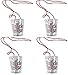 Produktbild Party-Teufel 4 Stück Schnapsgläser zum Umhängen Aufschrift Bride to Be Pinke Perlenhalskette Trinkbecher Accessoires Junggesellenabschied Zubehör