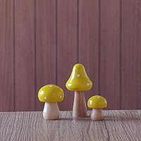 Vista 2 de SUPVOX 3 piezas de hongos en miniatura, mini hongos de madera, accesorios de jardín de hadas, macetas de flores micro suministros de decoración