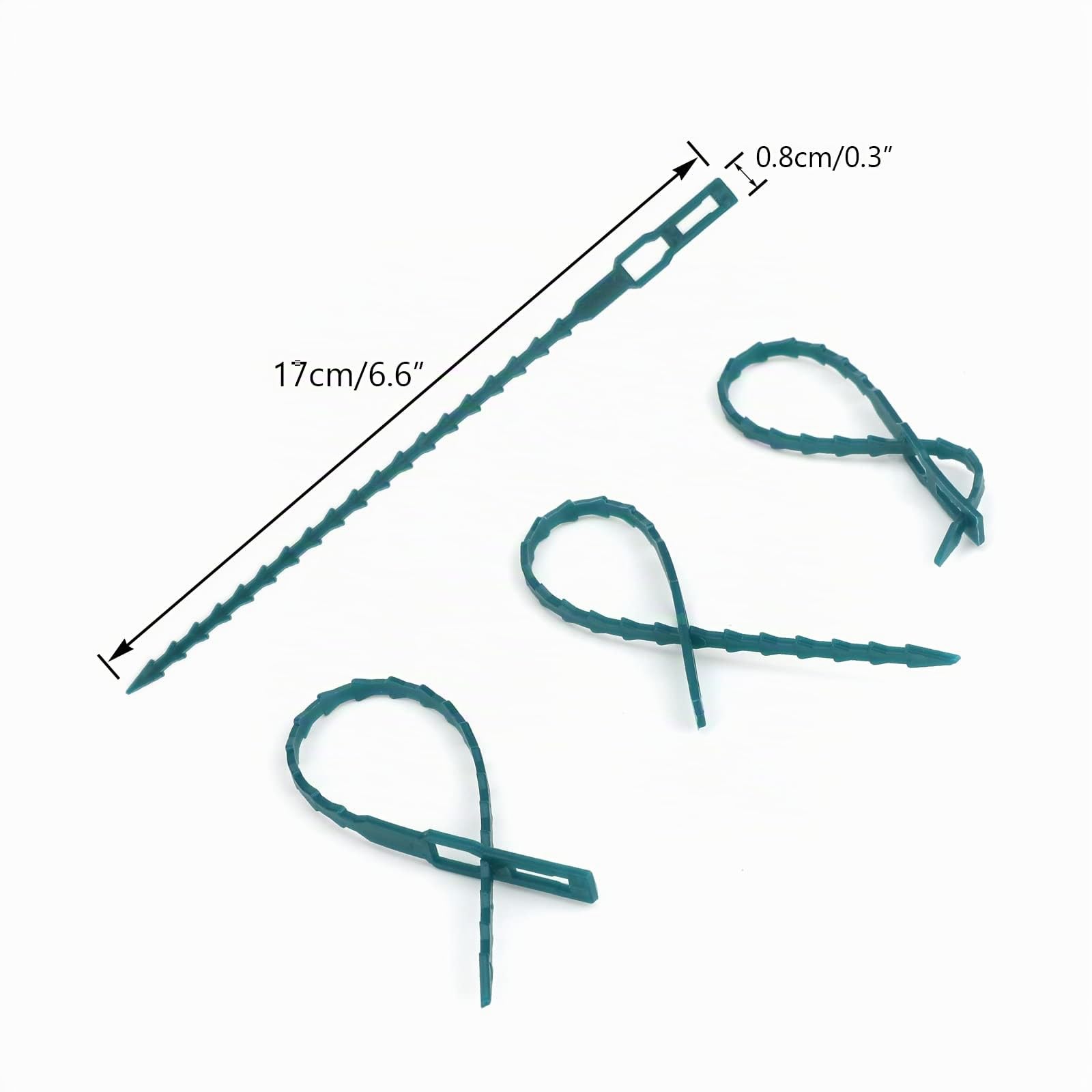 KINGLAKE 200 pièces17 cm Attaches Plantes réglables, Attaches de Tomate Arbre Flexibles, Liens de Jardinage pour Ligatures, Attache Tuteur Jardin en Plastique pour Le Soutien des Plantes