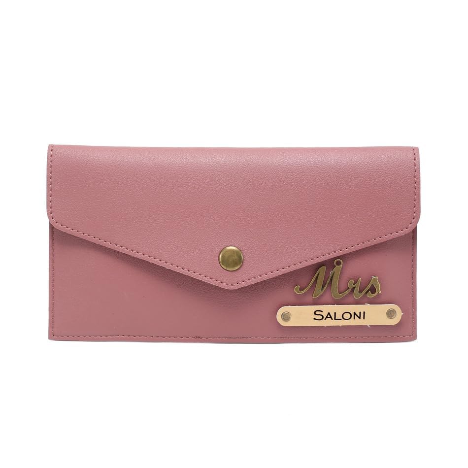Personalized Baby Pink Women's Wallet with Custom Name & Charm – Gift for Wife, Girlfriend, or Anniversary-image-48