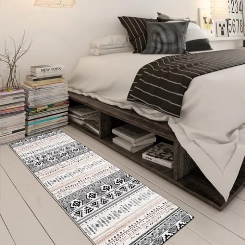 Alfombra antideslizante lavable bohemia para pasillo seguro 3