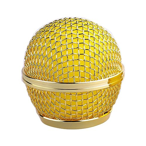 1PC Microphone Ball Mesh Grille for Beta58 Microphone Accessories Head Replacement Electroplating Gold Color Microphone Grille Ball Cover