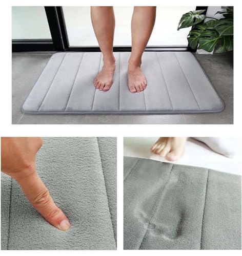 Tappetino da Bagno Extra Morbido Antiscivolo, ad Asciugatura Rapida, in Memory Foam Altamente Assorbente, 140 x 200 cm, Arancione. Perfetto per la Sicurezza e Il Comfort in Bagno.