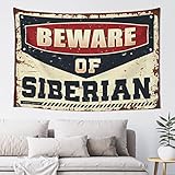 Decoración para hombre, tapiz siberiano, decoración de garaje, dormitorio, decoración (tamaño 75 x 100 cm)
