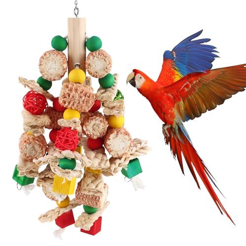 Juguete Masticable para Loros, Colgante para Guacamayos y Aves Domésticas