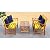 SAFAVIEH Outdoor Collection Fontana Natural/ Beige 4-Piece Conversation Patio Set with Cushions