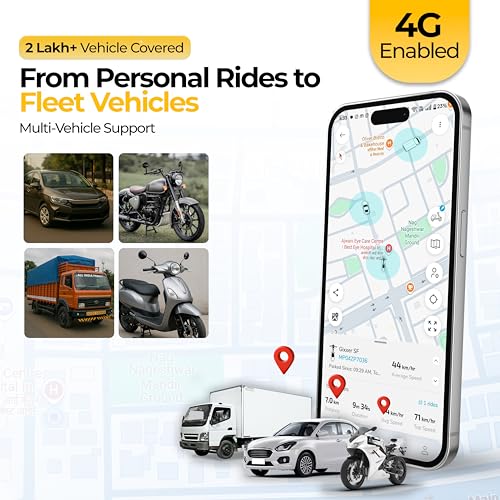 Image of Ajjas 4G Lite (with 24 Months 4G SIM Recharge) - Wired Hidden AI Smart GPS with Driving Score, Location Tracking, Geo Fence Alert, More 15+ Features for Car, Bike, Truck, Bus
