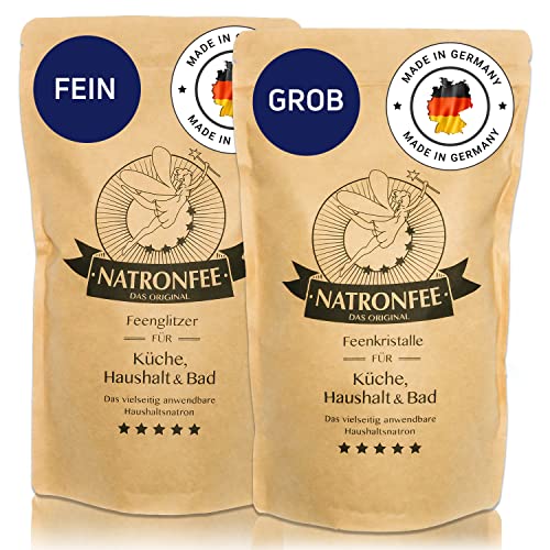 Natron pur im 2 kg Set - feines und grobes Natriumbicarbonat in Lebensmittelqualität Cover