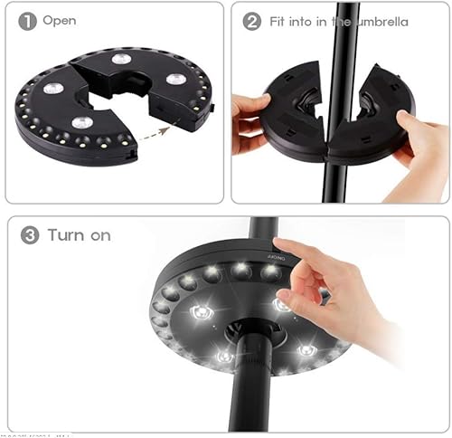 Miniatura 3 de Lxcom Lighting Paquete de 2 luces LED de noche para patio, 2 unidades, 3 modos de iluminación, luz de pie inalámbrica, funciona con pilas, para