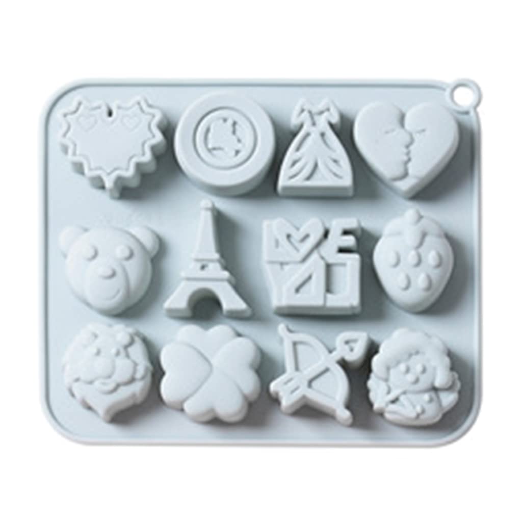Buxuaaaa Blue Silicone Candy For Cakes Dessert Jelly Pendant Candy Baking Tool Valentines ' Day Gift Silicone Cake Molds For Baking