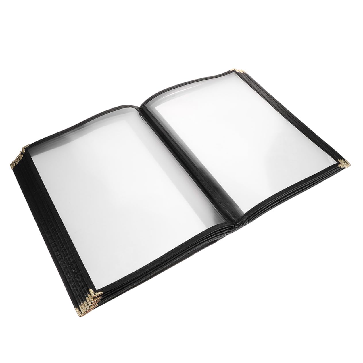 COLLBATH Portamenús para Restaurante, Carpeta de Pvc Transparente 14 Páginas, Resistente a Manchas, Adecuado para Crear y Presentar Menús