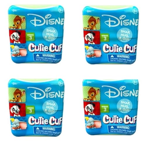 Disney Cutie Cuff Plush Slap Band - Steering Wheel Buddy - Mystery Capsule (1 of 6 Figures at Random) Collect Them All! ((4) Series 3 Mystery Capsules)