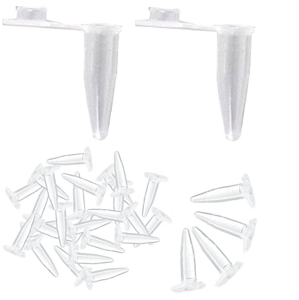 Tubes à centrifuger, 100 Tubes de flacons de microcentrifugeuse Transparents Multi-usages 0,2 avec couvercles attachés