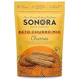 Sonora Churros Mexicanos Keto Friendly Mix | Churro Mix Kit with Piping Bag and Tip | Low Carb Almond Flour for Keto, Low Sugar, Just Add Water (6.4oz - Makes 6 Servings)