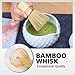 Matcha Whisk Bowl Set, 7PCS All-in-One Japanese Tea Set Includes Matcha Bowl with Spout, Bamboo Whisk (Chasen) with Stand, Scoop, Sifter, Complete Kit for Ceremony, Gift for Matcha Tea Lovers(Blue)