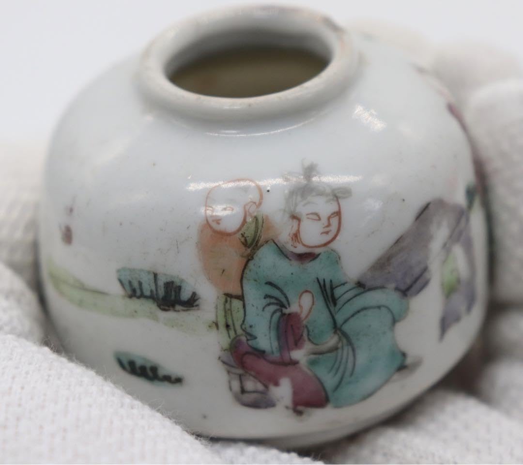 Amazon.co.jp: 中国 清時代 粉彩人物紋鳥餌壺 : ペット用品