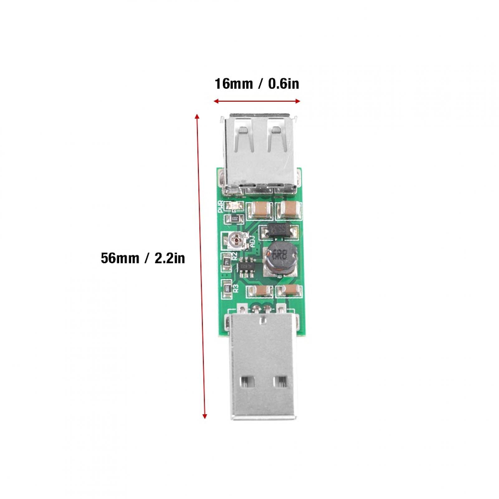 Modulo Convertitore Boost DC-DC Da USB A USB, 5V A 6V-15V Regolabile, Step-up Per Alimentazione Progetti Elettronici Fai-da-te - 4