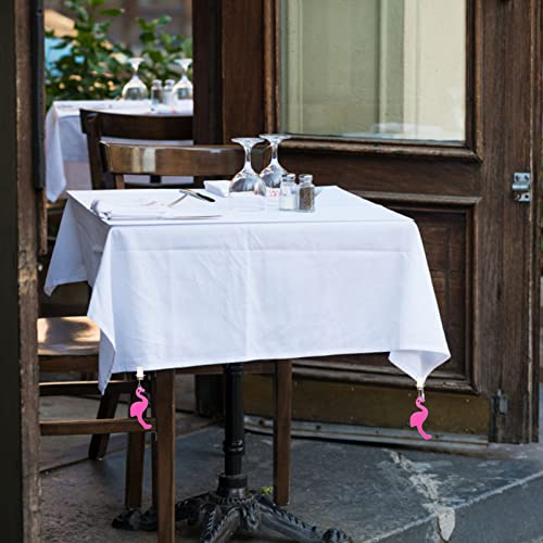 Doitool Tablecloth Clips 4Pcs Tablecloth Weights Table Cloth Clips Windproof Cloth Cover Holders Flamingo Shaped Table Cloth Clamps For Kitchen Dining Wedding Party Favors Dress Weights #TOP4