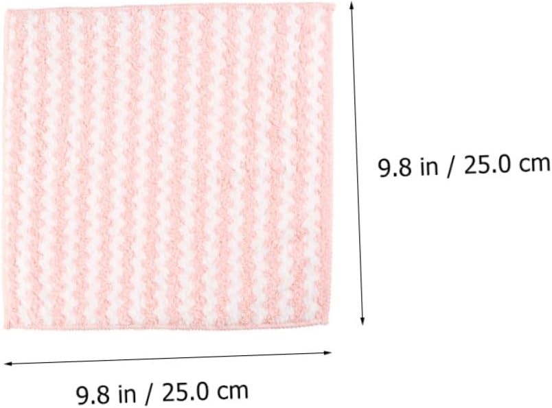 KOMBIUDA Coral Fleece Kitchen Dish Towels 12pcs, Absorbent Dish Washing Cloths for Drying and Cleaning, Soft Sturdy Dishcloths for Household Kitchen Use Random Color