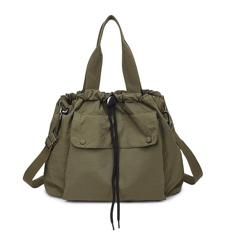 Workwear Style Handbag Large-Capacity Outdoor Sports Sling Bag Solid Color Versatile Messenger Bag Commuting Travel Handbag