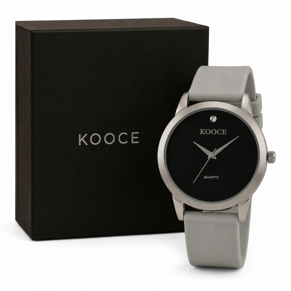 Men's Analog Watch with Black Dial & Multi-Color Silicone Strap-image-47