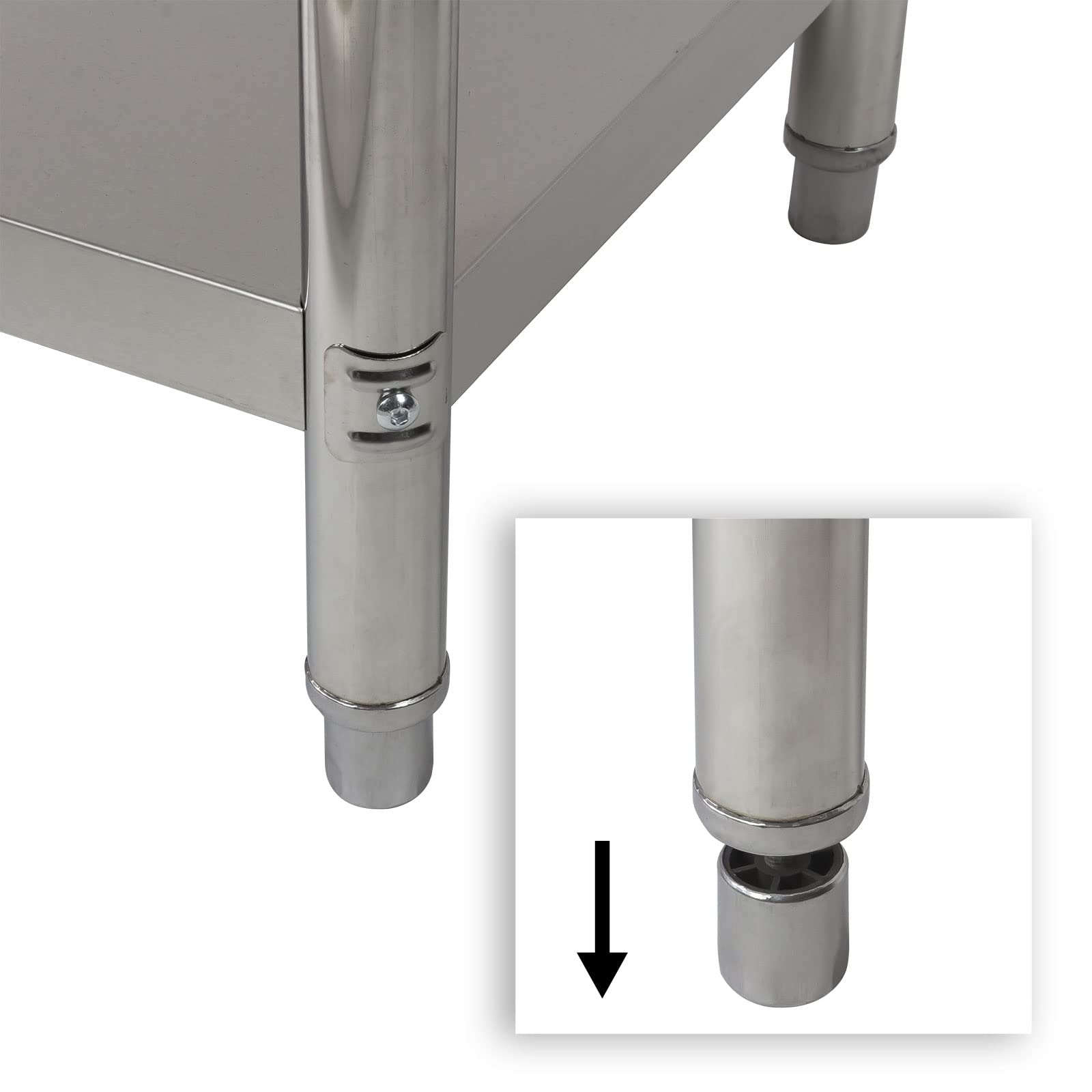 Edelstahl Arbeitstisch Tisch 120x60 cm hygienisch für Gastronomie Großküche Küche