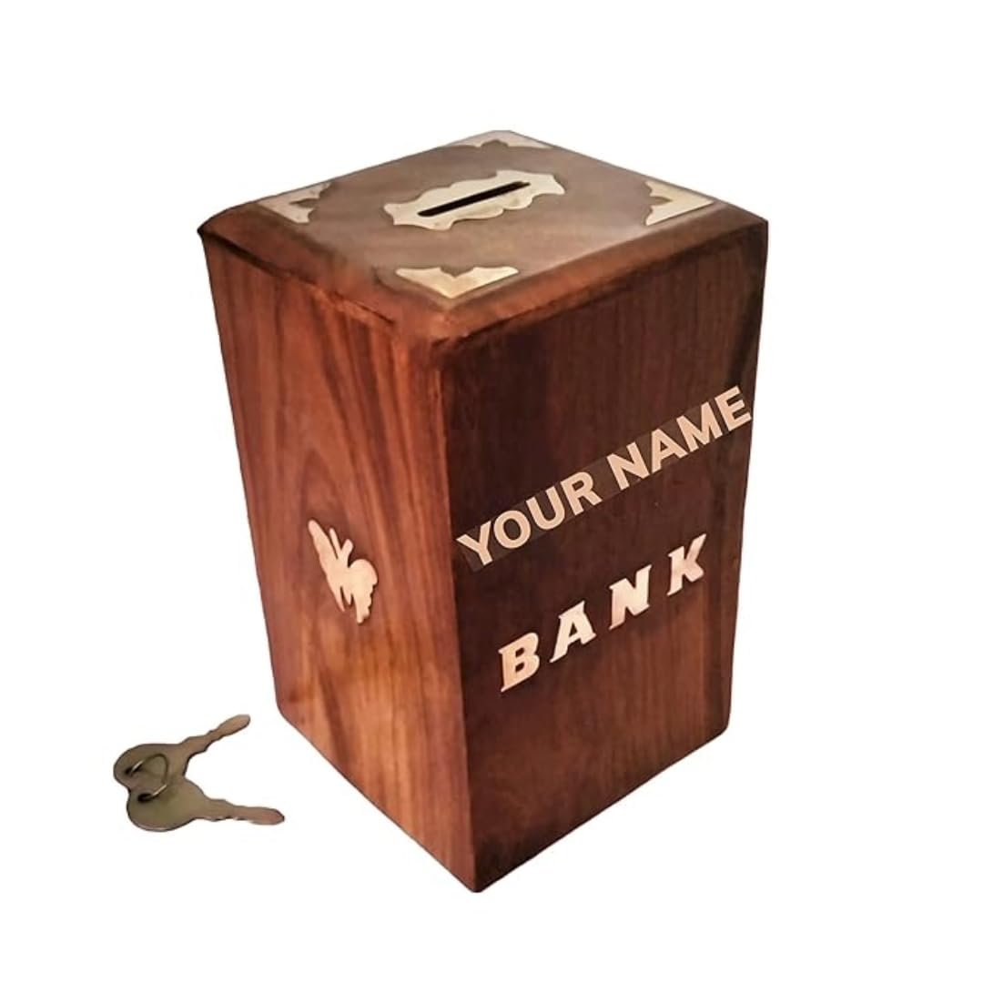 Customized Name Personalized Money Bank for Kids and Adults add Your Name and Address Like This (Neha) On Product Wooden Coin Bank Wooden Saving Bank Large Bank (B0DGCZ9CDF) Amazon Price History, Amazon Price Tracker