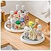 2 Pezzi Piatto Girevole Portaspezie, 2 Taglie Porta Condimenti Girevole(25cm / 9.8in & 30cm / 11.8in), Vassoio Porta Barattoli per Cucina o Dispensa, Organizer Girevole in Plastica, per Cucine