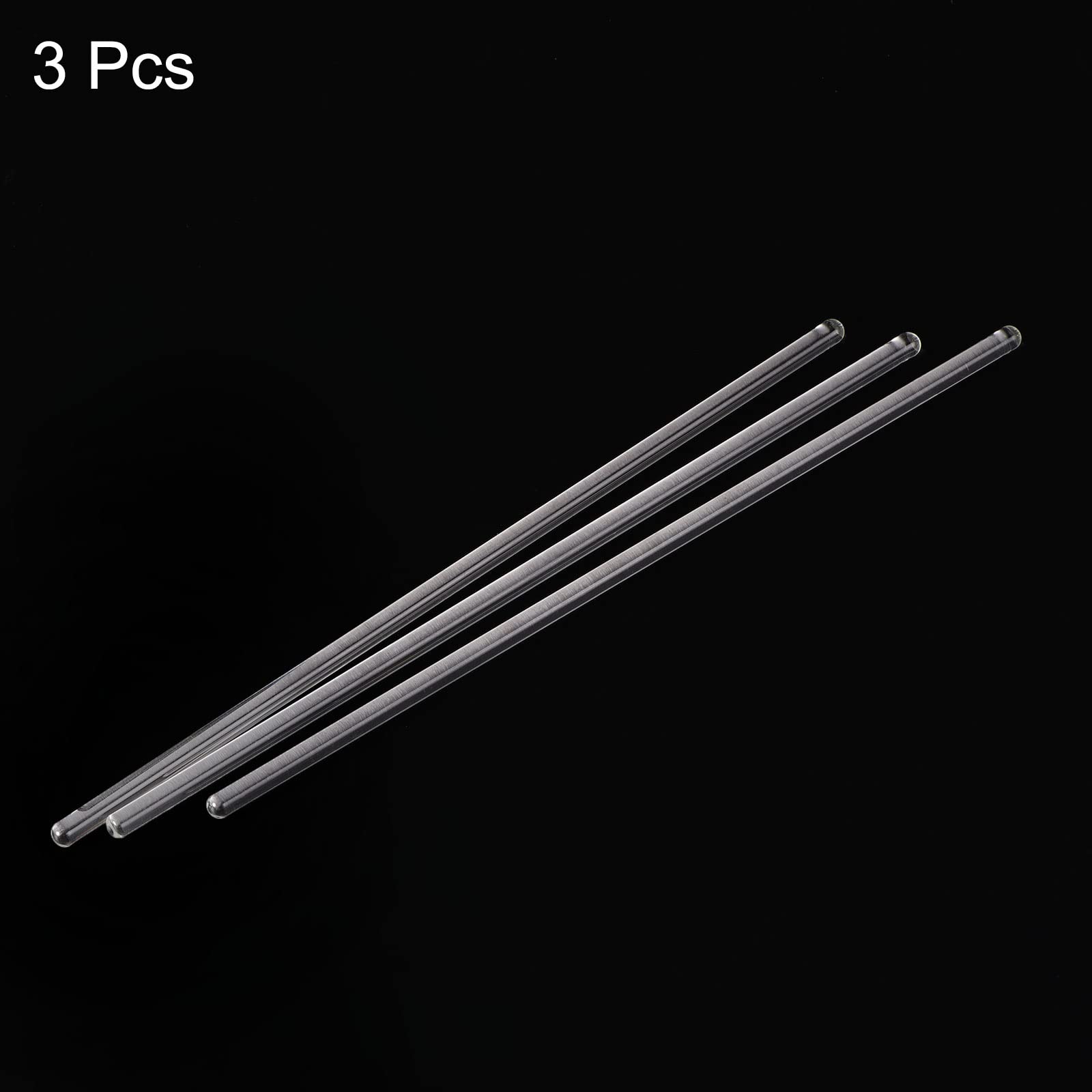 MECCANIXITY Borosilicate Glass Stick 7.87" Length 6mm Dia Stir Rod Mixing Tools with Both Ends Round for Lab Kitchen Science 3Pcs — Amazon image 3
