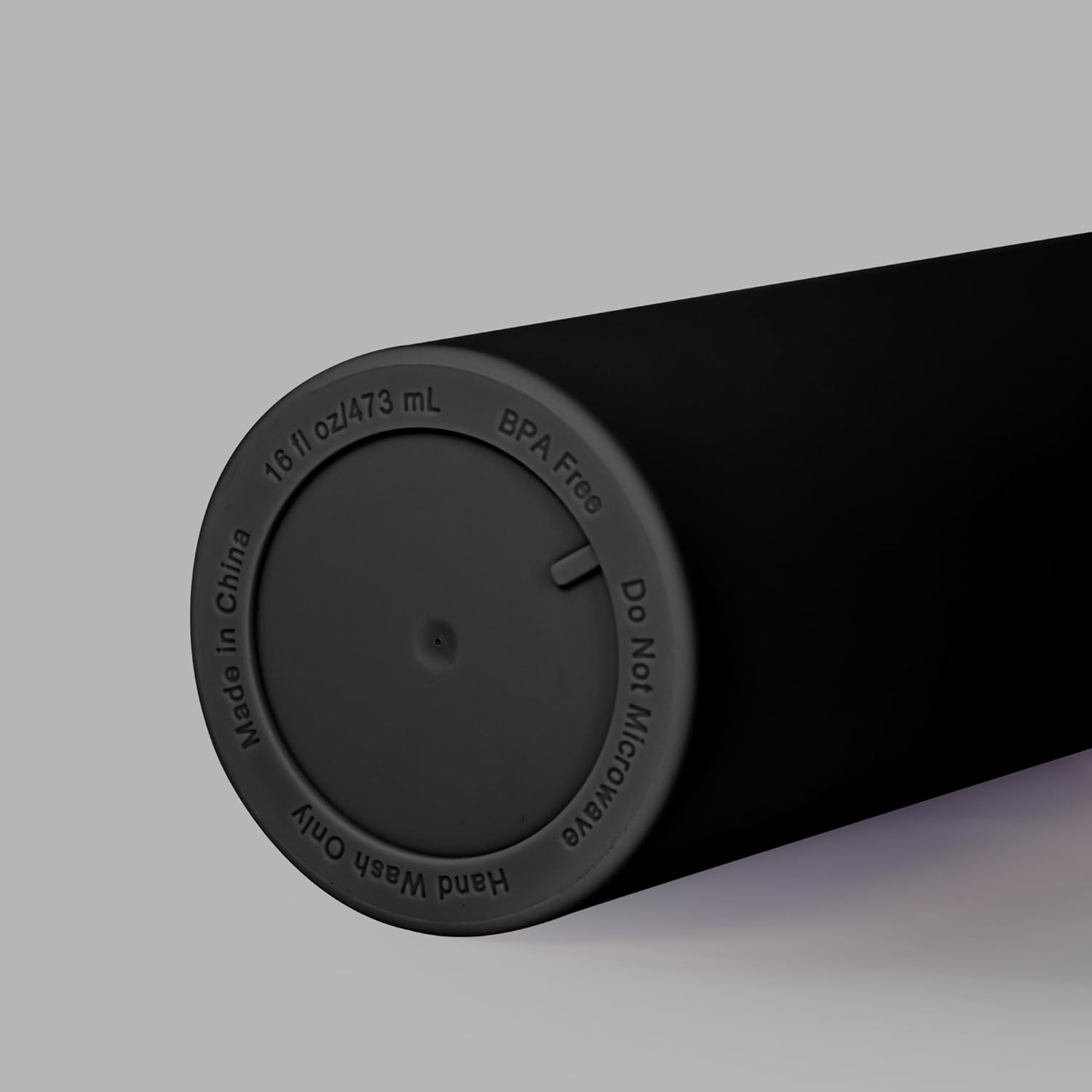 sweet grain Skinny Tumblers with Lids and Straws(6 Pack) - 16oz Matte Pastel Colored Skinny Acrylic Tumblers, Double Wall Plastic Tall Skinny Tumblers Bulk for Cold Hot Drinks - Black - Image 8