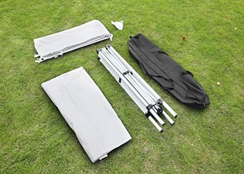 charaHOME Canopy Tent Pop Up Portable Shade Instant Heavy Duty Outdoor Gazebo 10 x 10 White with 4 Removable sidewalls and 4 sandbags for Outdoor Party Wedding Commercial Activity Pavilion BBQ Beach