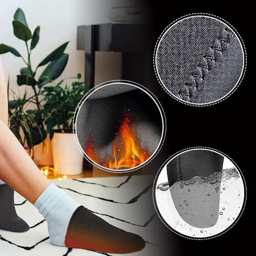 YERGOFE Neoprene Toe Warmers Slipper Socks - 3 Pairs Neoprene Toes Socks, Assorted Colors, for Women Men Kids Adults