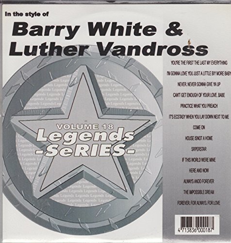 Legends Karaoke CDG Hits of BARRY WHITE And LUTHER VANDROSS Music CD