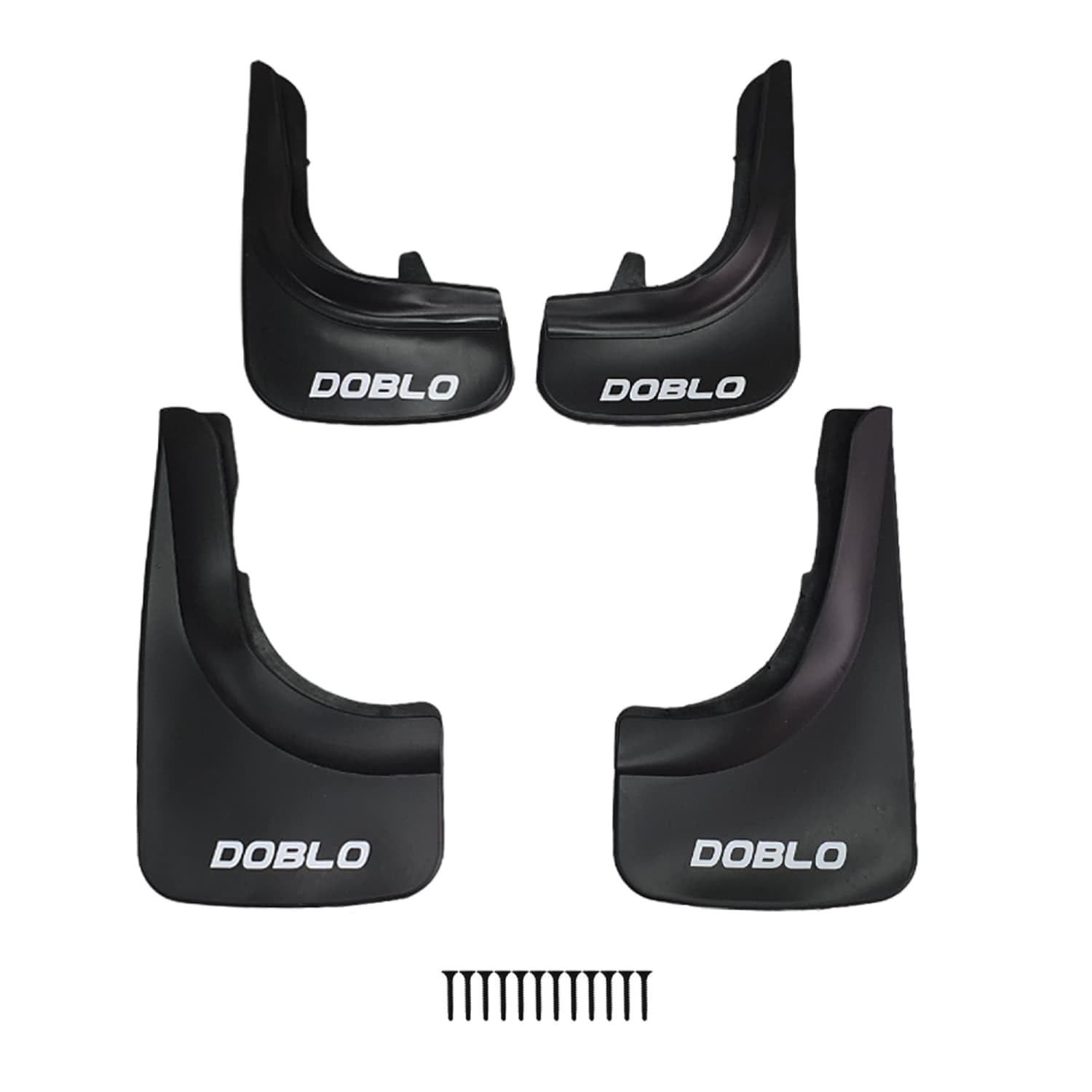 Compatibile con Fiat Doblo 2000-2024 Parafanghi Anteriori e Posteriori Set del Veicolo 4 Pezzi Nero