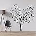 Gałązki drzewa naklejka ścienna drzewo życia korzenie ptaki latające odlatujące winylowe naklejki ścienne wystrój domu rodzina sypialnia naklejka dekoracyjna 42 x 43 cm