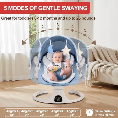 Baby Rocker and Swing with Bluetooth