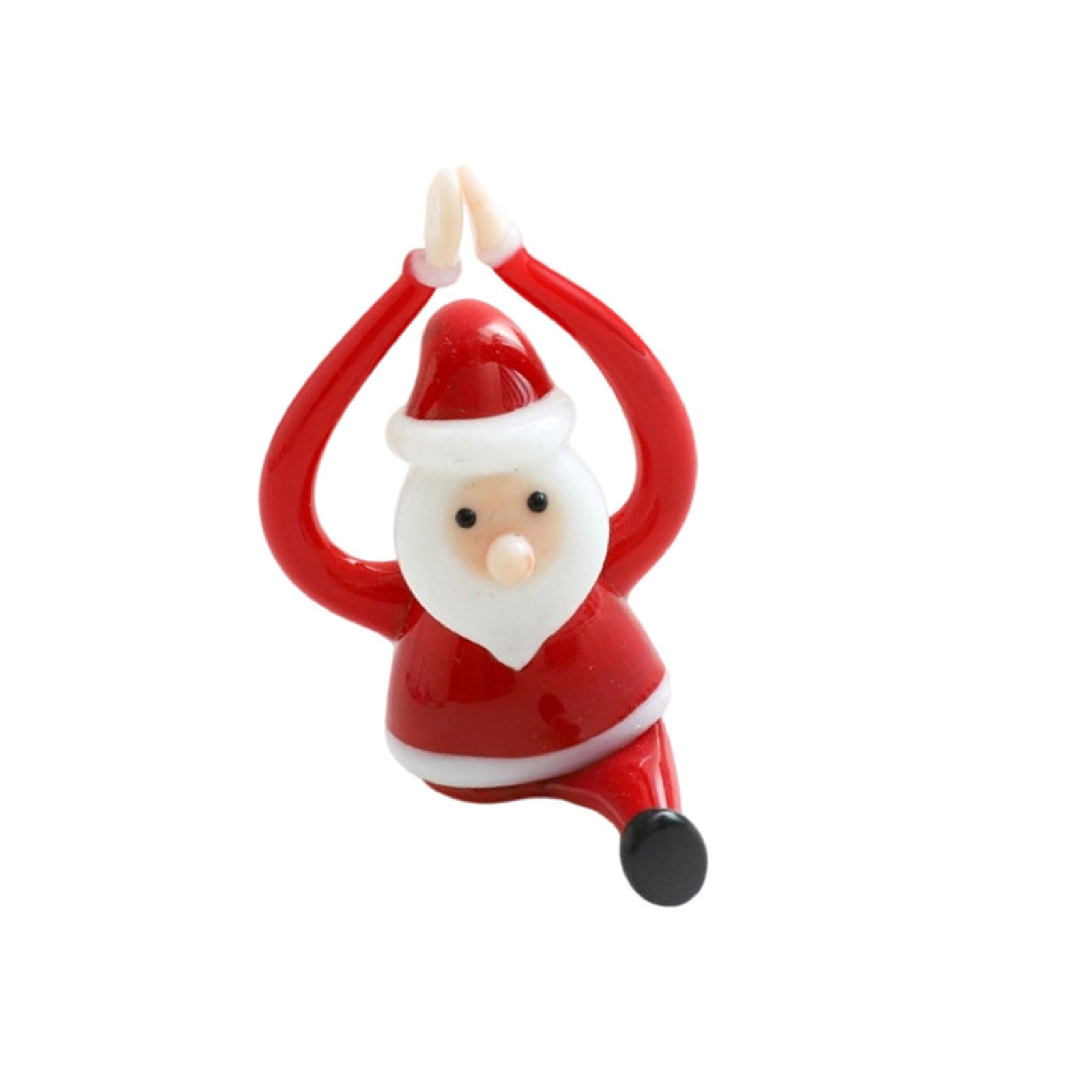 ZBIianxer Christmas Decorations for Xmases Holiday Party Table Centerpieces Glass Yogas Santa Clauses Figurines Table Ornament Christmas Decorative Figurines