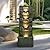 ourrco 39.3" H Concrete Modern Water Fountain 5-Tiers Indoor/Outdoor Water Fountain w/LED Lights Cascading Waterfall Features for Home Garden Backyard Decor