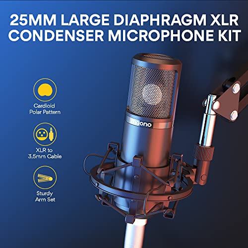 Image of MAONO All-in-One Podcast Equipment Bundle - Audio Mixer With 3.5mm Microphone for Live Streaming, Recording, PC, Smartphone, DJ - MaonoCaster Lite (AU-AM200-S6 Black)