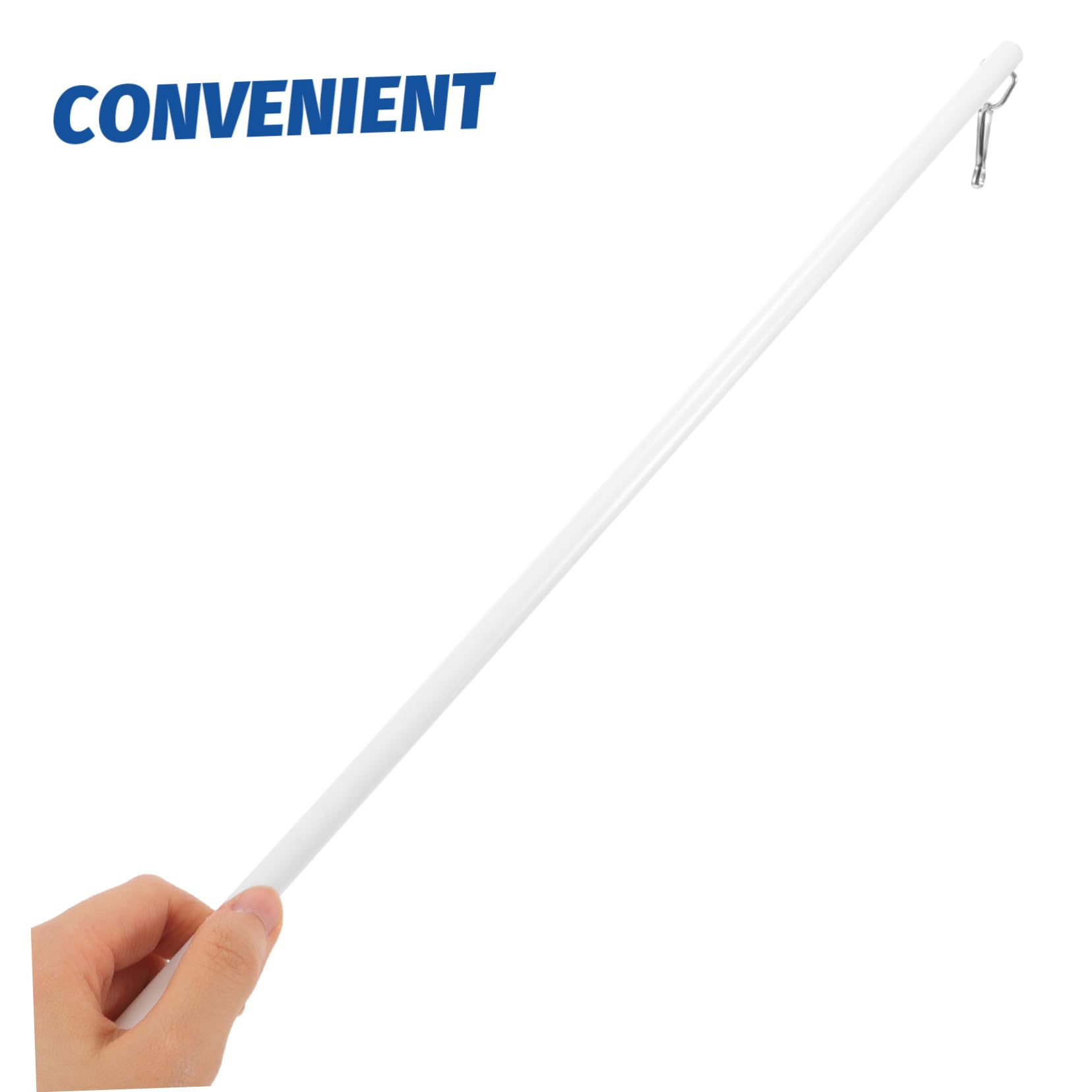 DECHOUS 5pcs Tige Aveugle Taquets De Cordon Aveugle Tringle à Rideaux Double Ajustable Rideaux Occultants Connecteur Crochets De Tringle à Rideau Penderie Penderie Pôle Acrylique Blanche