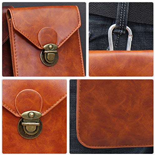 VILLCASE Homens Cinto Bolsa de Couro Bolsa de Cintura Pacote de Esportes Telefone Celular Coldre Car