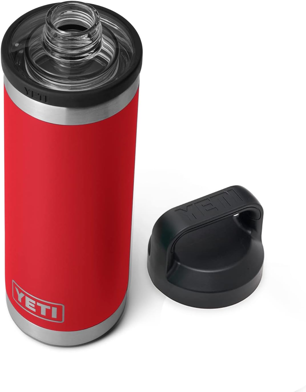 Yeti Rambler 18oz Bottle Vacuum Insulated Stainless Steel with Chug Cap, Rescue Red