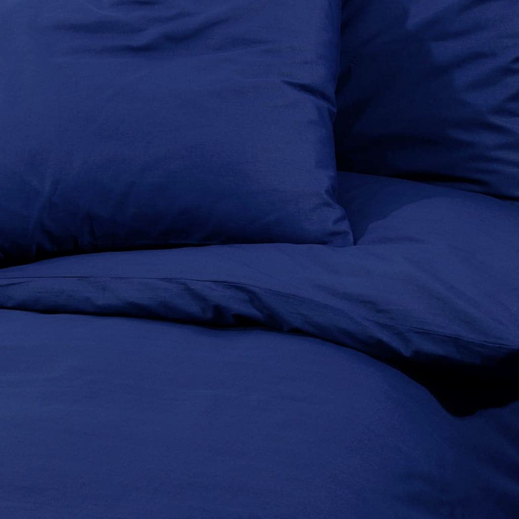 Set Copripiumino Blu Marino 260x240 cm in Cotone,Casa e Giardino,Biancheria,Lenzuola e Coperte,Copripiumini,1.18kg - 136148