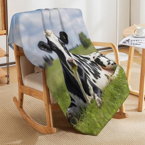 Couverture canapé vache flannel plaid doux pour cocooning - 8