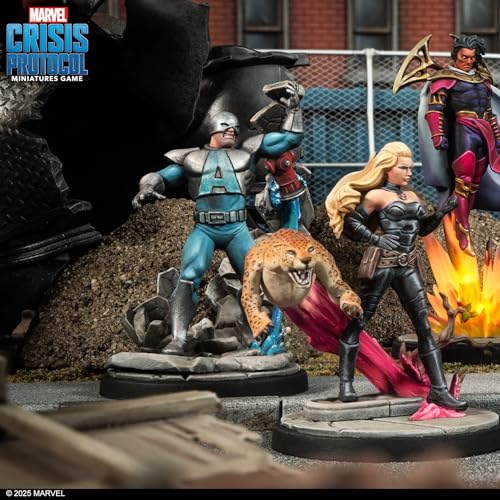 Atomic Mass Games, Marvel: Crisis Protocol – Avalanche, Exodus & Lady Mastermind, Character-Expansion, Tabletop, 2 Players, from Age 14+, 90-120 Minutes, English, French und Spanish