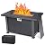 44 Inch Propane Fire Pit Table, 50000BTU Rectangle Fire Table with Cover & Rain Cover, Sturdy Steel and Iron Fence Surface, CSA Safety Certified, Companion for Your Garden
