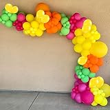 16Feet Tropical Balloons Arch Garland Kit for Hawaiian Luau Party Aloha Party Summer Pool Party Flam