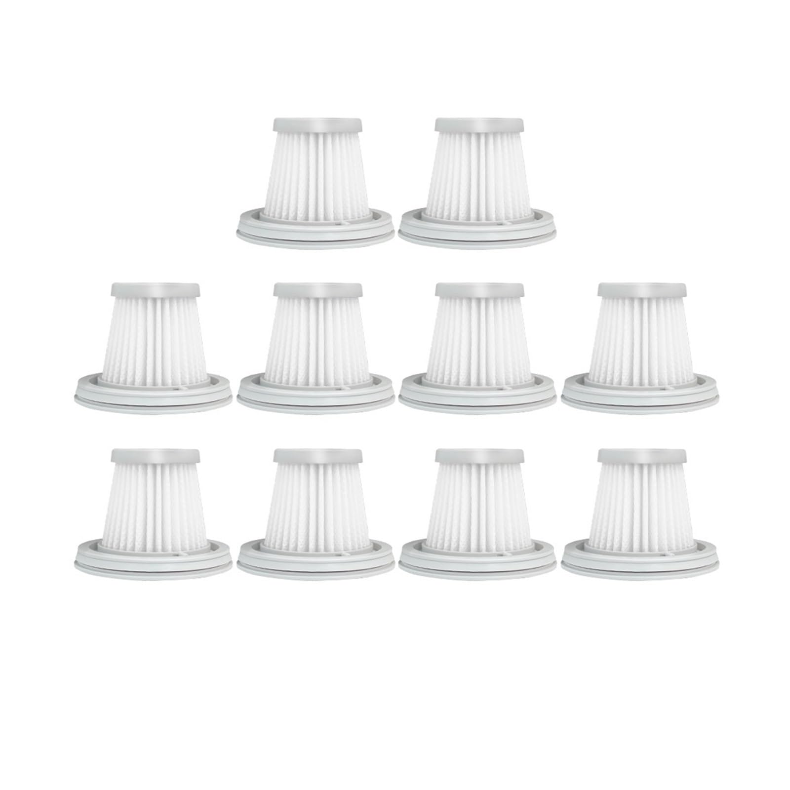 Kompatybilny z poręcznym odkurzaczem Xiaomi Mijia SSXCQ01XY filtr Hepa część zamienna domowy samochód Mini bezprzewodowa wymiana akcesoriów mocowanie (Color : 10 Pcs)