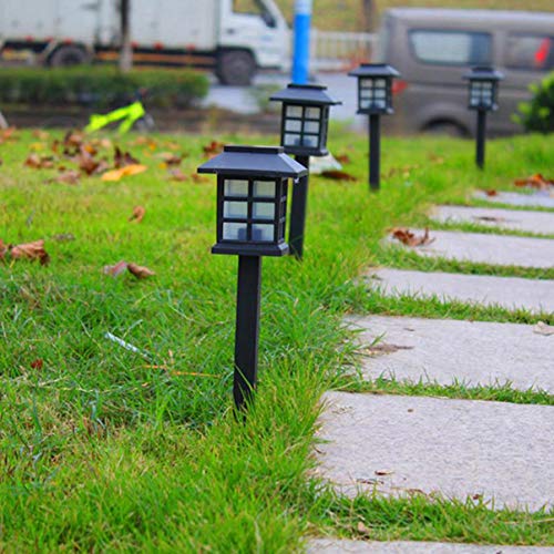 FRCOLOR 4Pcs LED Luzes Solares de Jardim Caminho de Forma de Casa í  Prova D 'ígua Luzes Brancas Sp